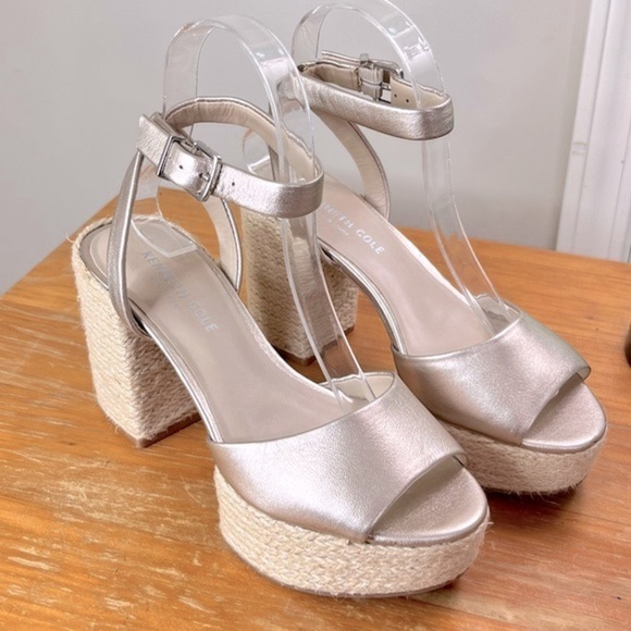 Kenneth Cole Phoenix Leather Platform Sandals - Picture 3 of 14